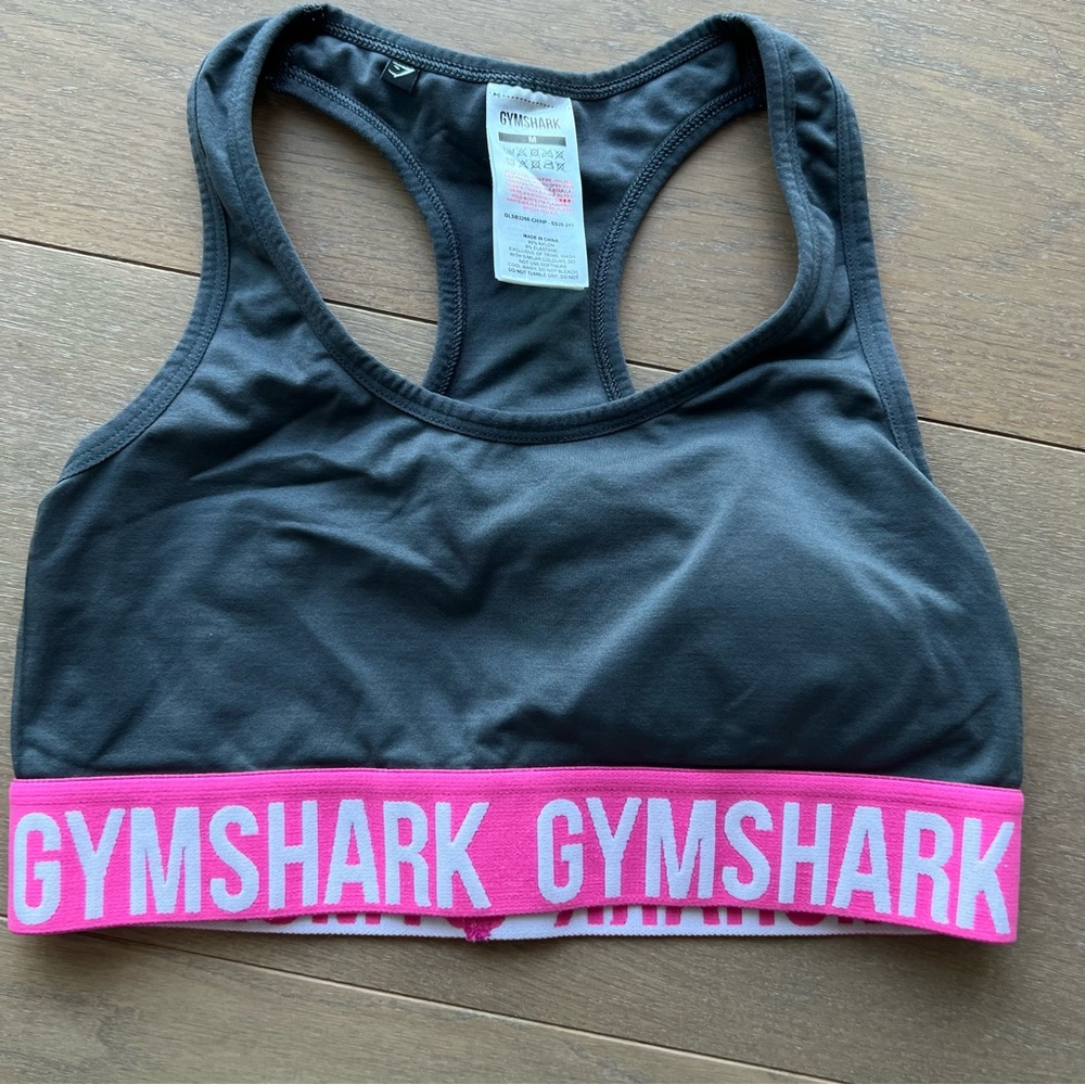 Gymshark Black and Pink Sports Bra